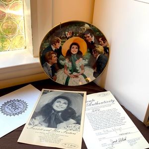Vintage “Scarlett and Her Suitors” commemorative plate by W.S. George 1st issue